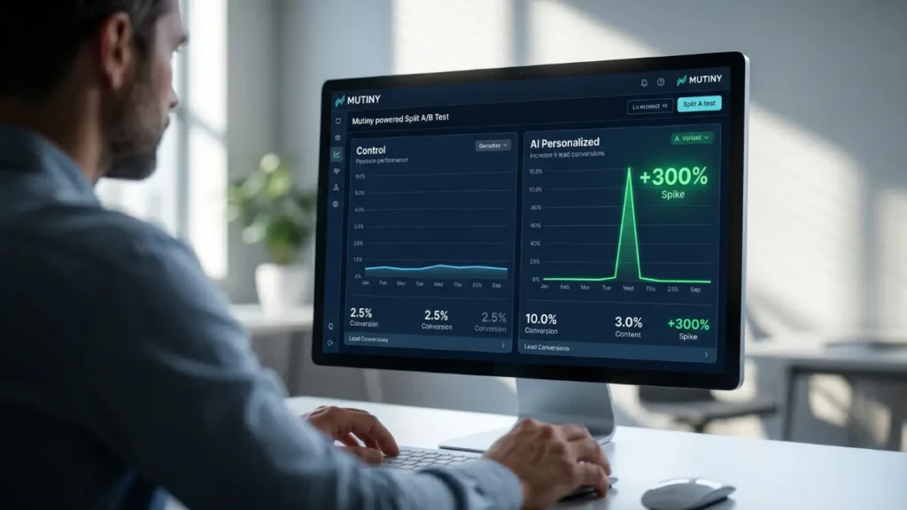 Analyzing conversion rate spikes generated by AI tools for marketing and website personalization.
