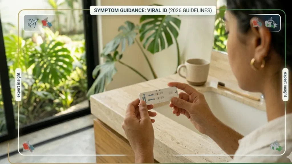 Using an at-home rapid test to distinguish between the flu and COVID-19.