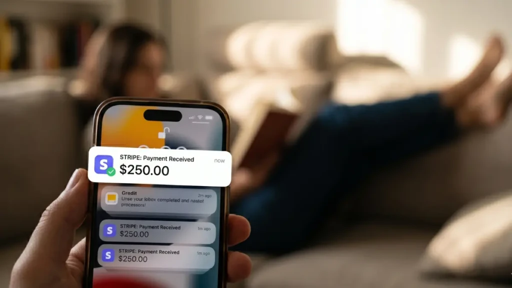 Earning automated income from home through a silent side hustle without client meetings.