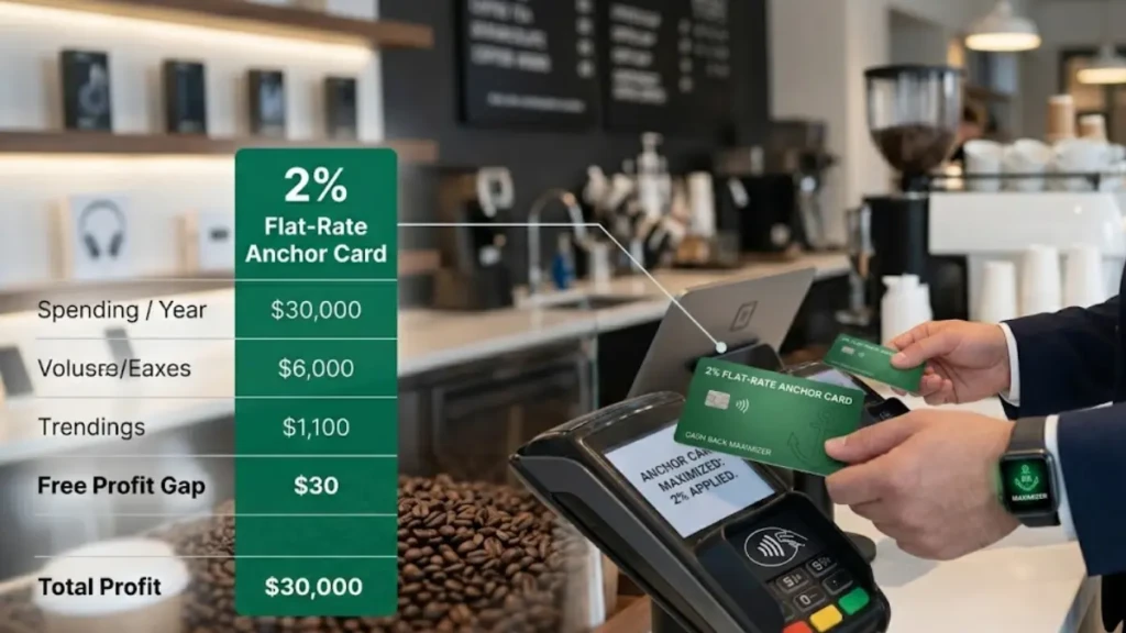 Using a no annual fee credit card for a frictionless contactless payment.