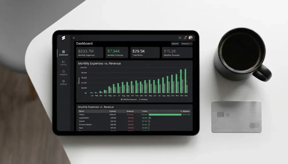 Analyzing the cost of living USA breakdown for 2026 on a digital financial dashboard.