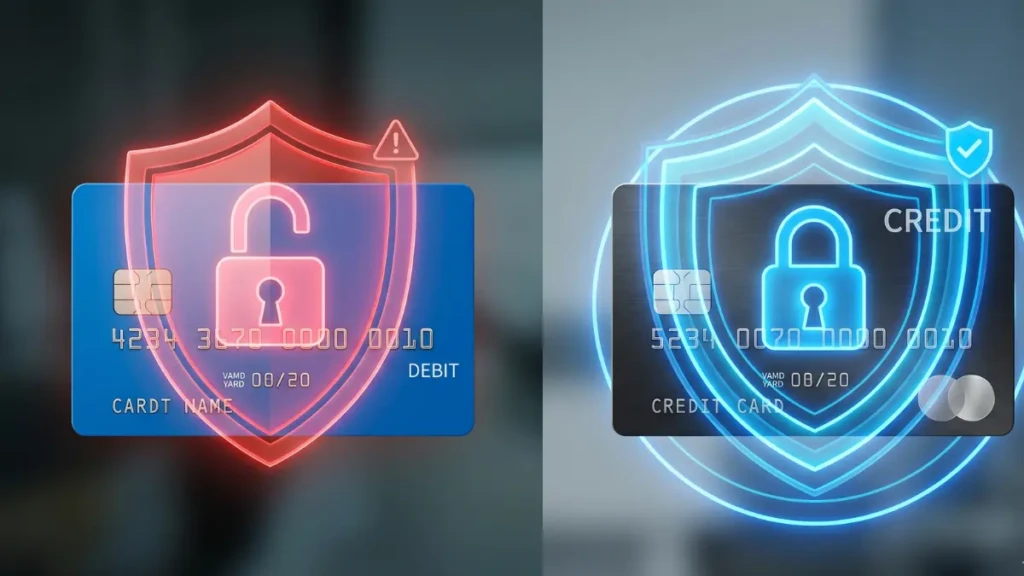 The hidden truth comparing the fraud protection and security of a debit vs credit card.