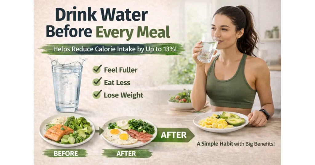 Drink water before every meal