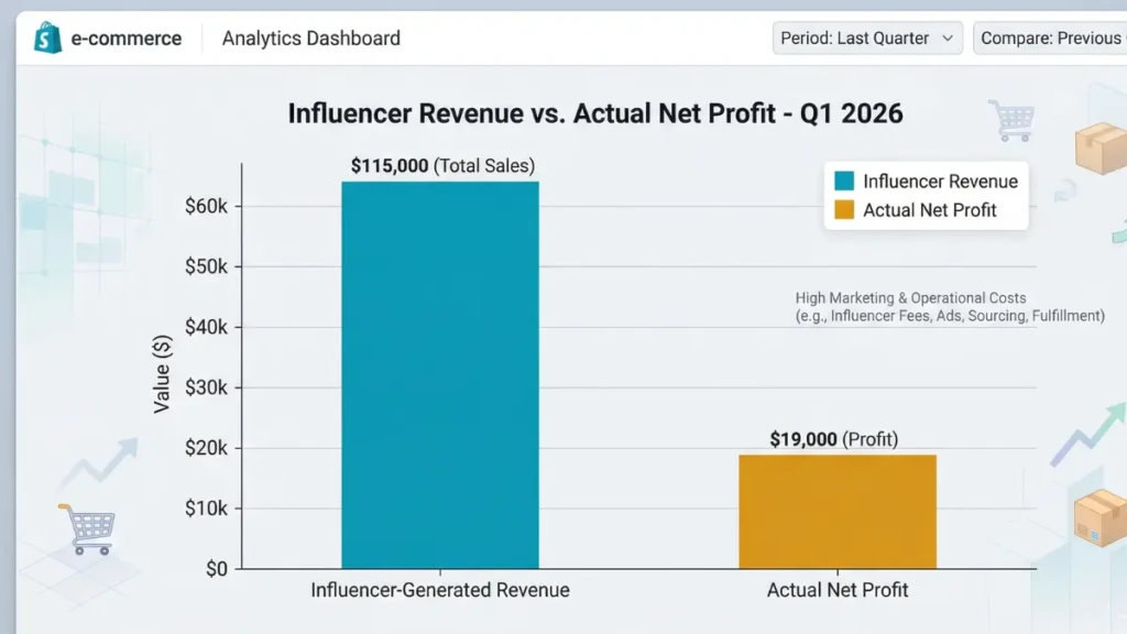  Chart showing net profit margins for dropshipping vs print on demand.