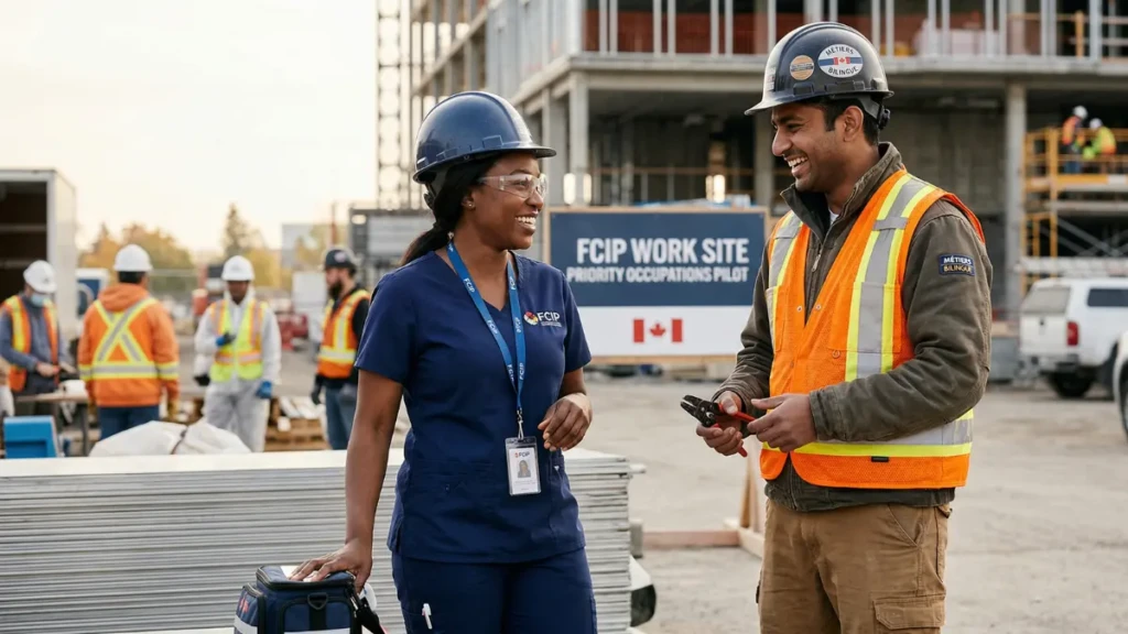 French-speaking skilled workers employed in Canada using the FCIP LMIA-exempt work permit.