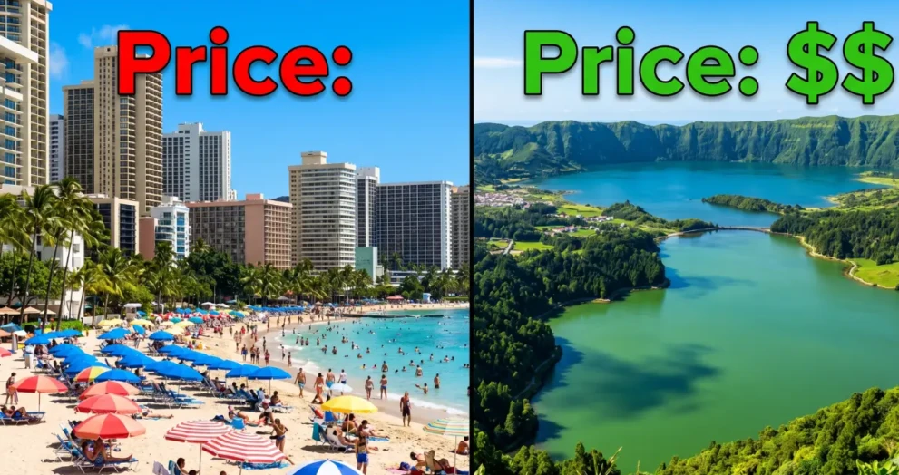 Comparing the high costs of Hawaii to budget-friendly travel dupes like the Azores.