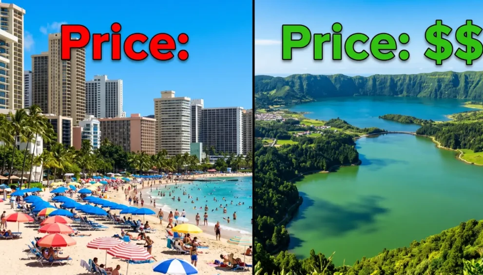 Comparing the high costs of Hawaii to budget-friendly travel dupes like the Azores.