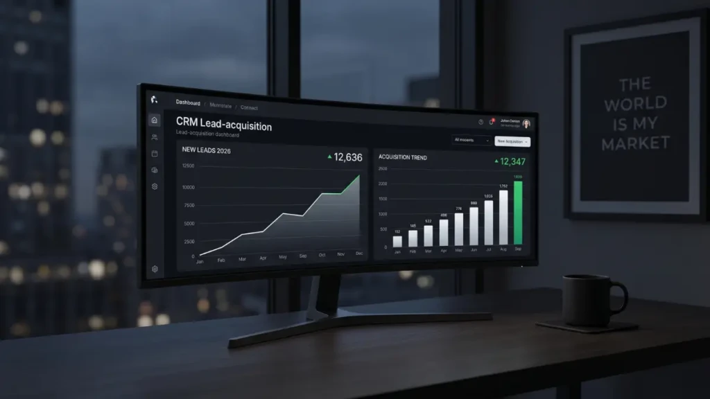 A premium workspace representing a successful client acquisition strategy and predictable revenue system.