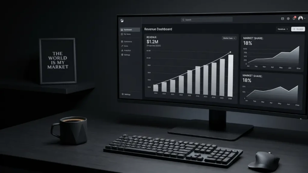 A premium, minimalist workspace representing how to start a profitable business in 2026.