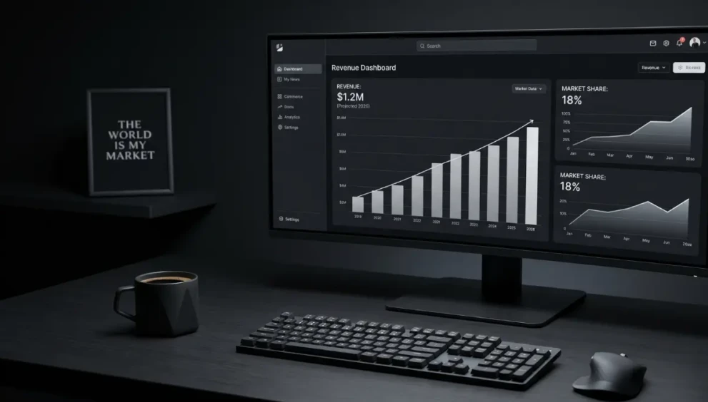 A premium, minimalist workspace representing how to start a profitable business in 2026.