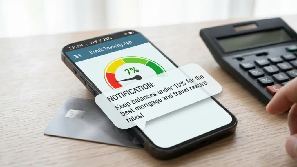 Using a credit tracking app to maintain a credit utilization ratio under 10 percent.