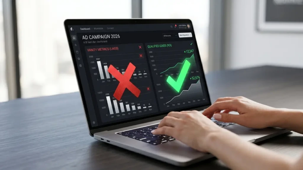 Focusing on performance marketing and hard ROI to get clients instead of chasing vanity metrics.