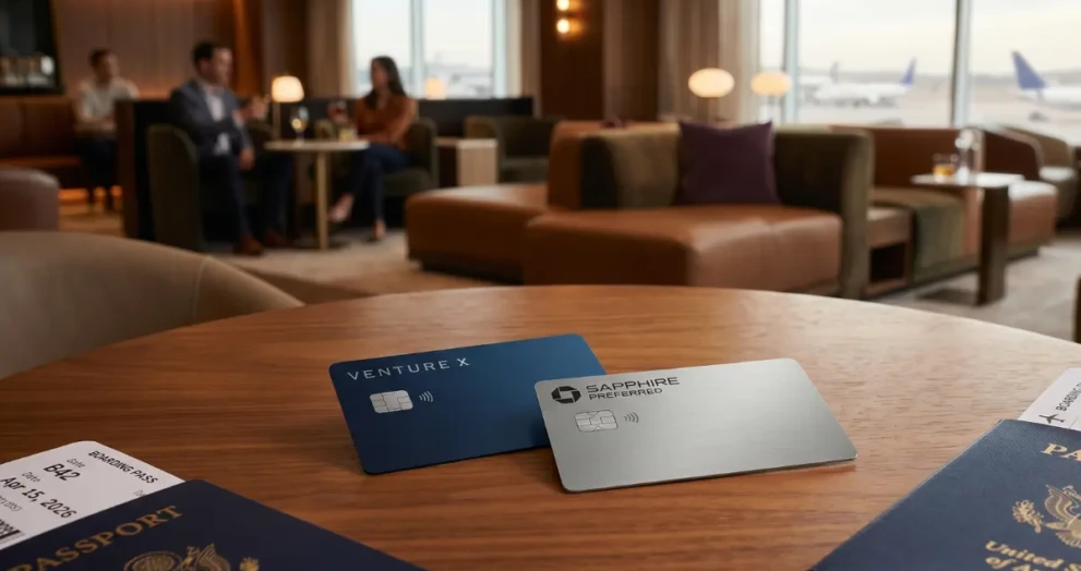 Infographic comparing the effective annual fee of Venture X and Sapphire Preferred.